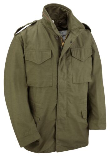 M65 Jacket Vintage US Army Military Field Top Combat Lined Coat Camo Olive Green - Picture 13 of 23