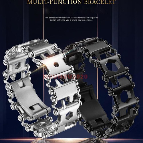 Multi-function Stainless steel Tool Bracelet Men Wearable 29 In 1 Bracelet Strap - Afbeelding 1 van 16