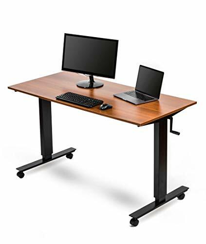 Devaise Manual Crank Adjustable Standing Desk Officeworks 55