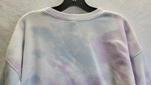 FRIENDS Women's Medium White Crop Top Sweater Faint Tied Dye - Picture 8 of 10