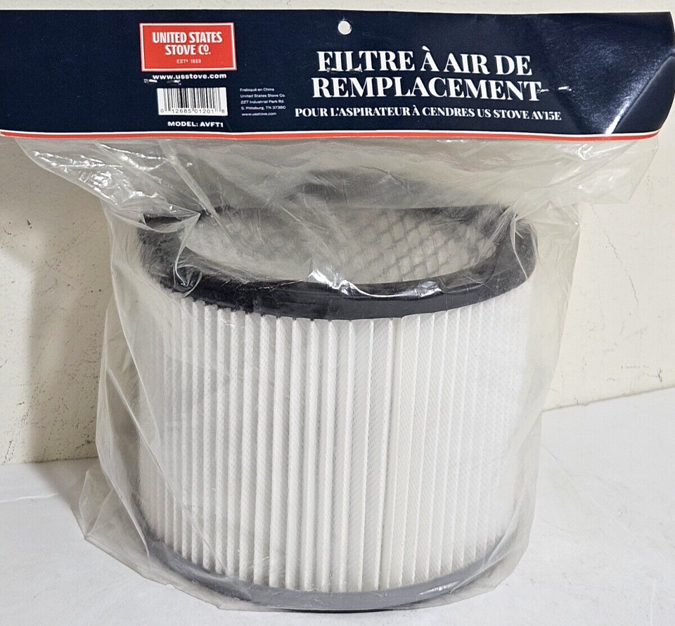 US Stove AV15E Ash Vacuum Replacement Air Filter Model AVFT1 eBay