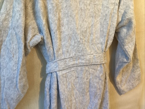 nwt sleep sense spa essentials long Turkish robe women’s gray sz M see pics - Picture 4 of 9