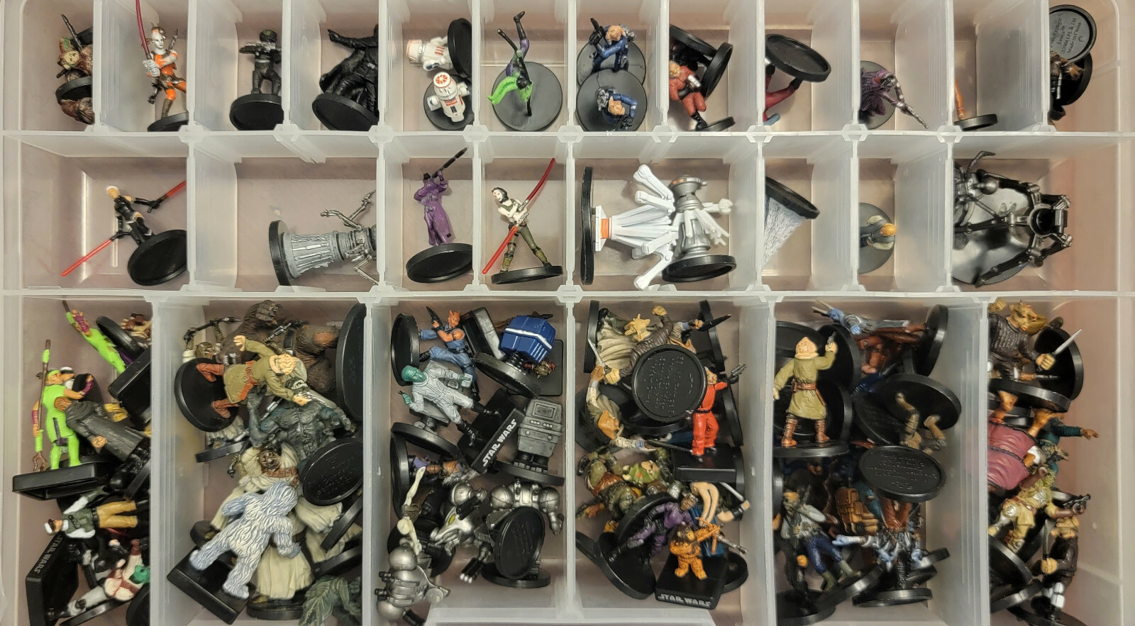 Star Wars Miniatures Fringe HUGE Lot, 120+ Aurra Sing, Komari Vosa, Med Droid Tania wysoka jakość