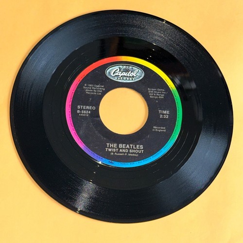 The Beatles Twist And Shout There's A Place 45 rpm Capitol Record Ex Vinyl