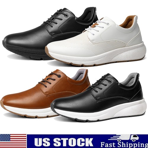Men's Fashion Sneakers Lace Up Oxford Lightweight Breathable Walking Shoes