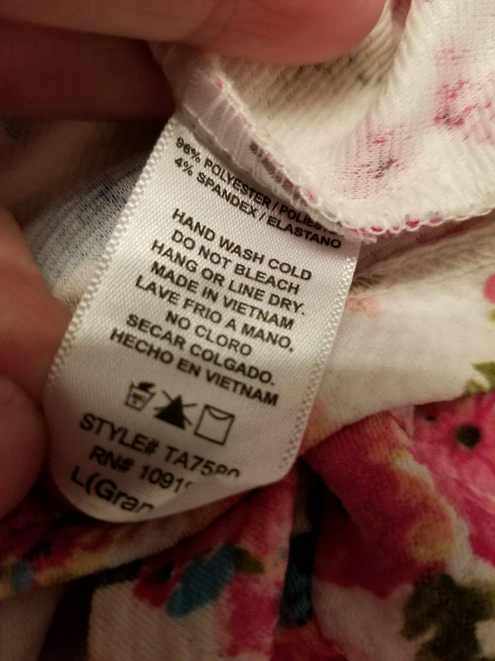 Love J Juniors Womens Cardigan Shirt Top Blouse Size L Large Multicolor Floral - Image 3 of 4