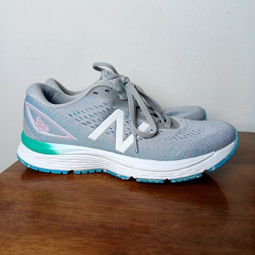 New Balance Shoes Womens 9.5 880V9 Running Sneakers Gray White Blue Trufuse