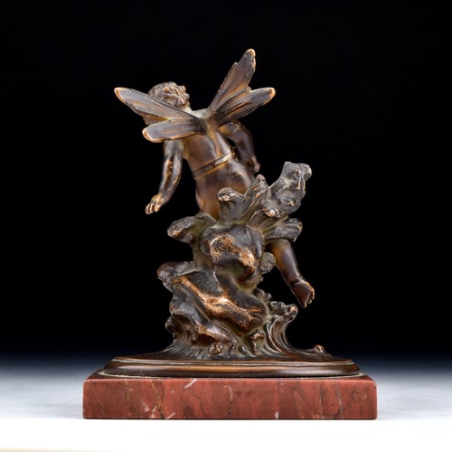 Fine Antique Bronze Sculpture of Fairy or Nymph with Frog - Picture 3 of 5