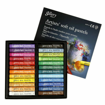 Mungyo Gallery Artists' Soft Oil Pastels Cardboard Box Set of 24 Assorted Colors