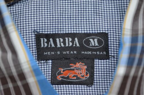 Barba Men's Wear Casual Button Up Shirt Men Size Medium M Plaid - Picture 2 of 7