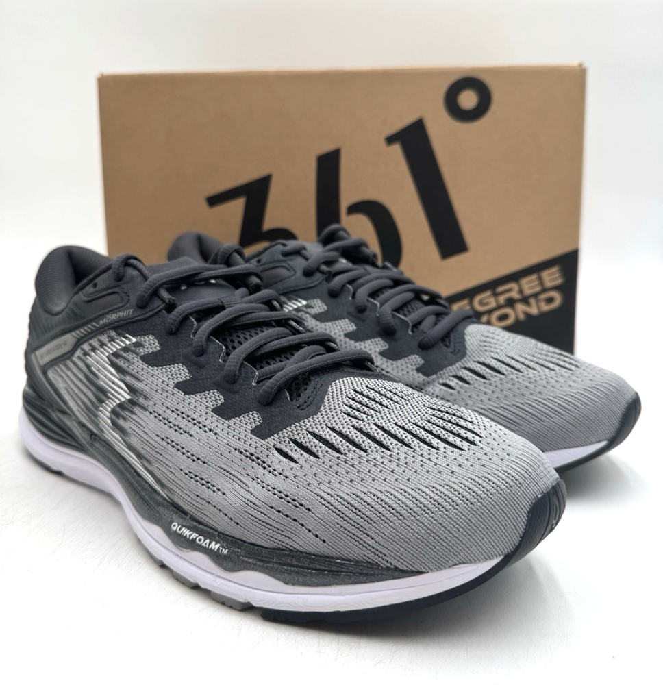 361 Degrees Sensation 4 Men's Grey Athletic Sneakers – Multiple Sizes Available