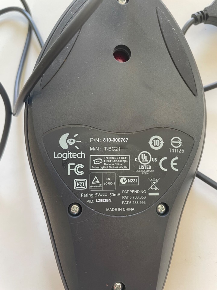 Logitech N231 Trackman Marble Trackball Mouse eBay