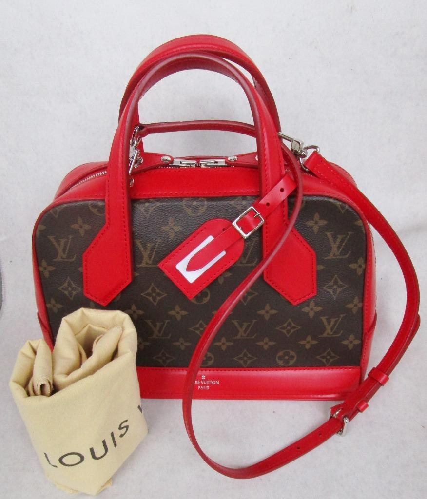 Louis Vuitton Dora PM モノグラム ハンドバッグ レッド