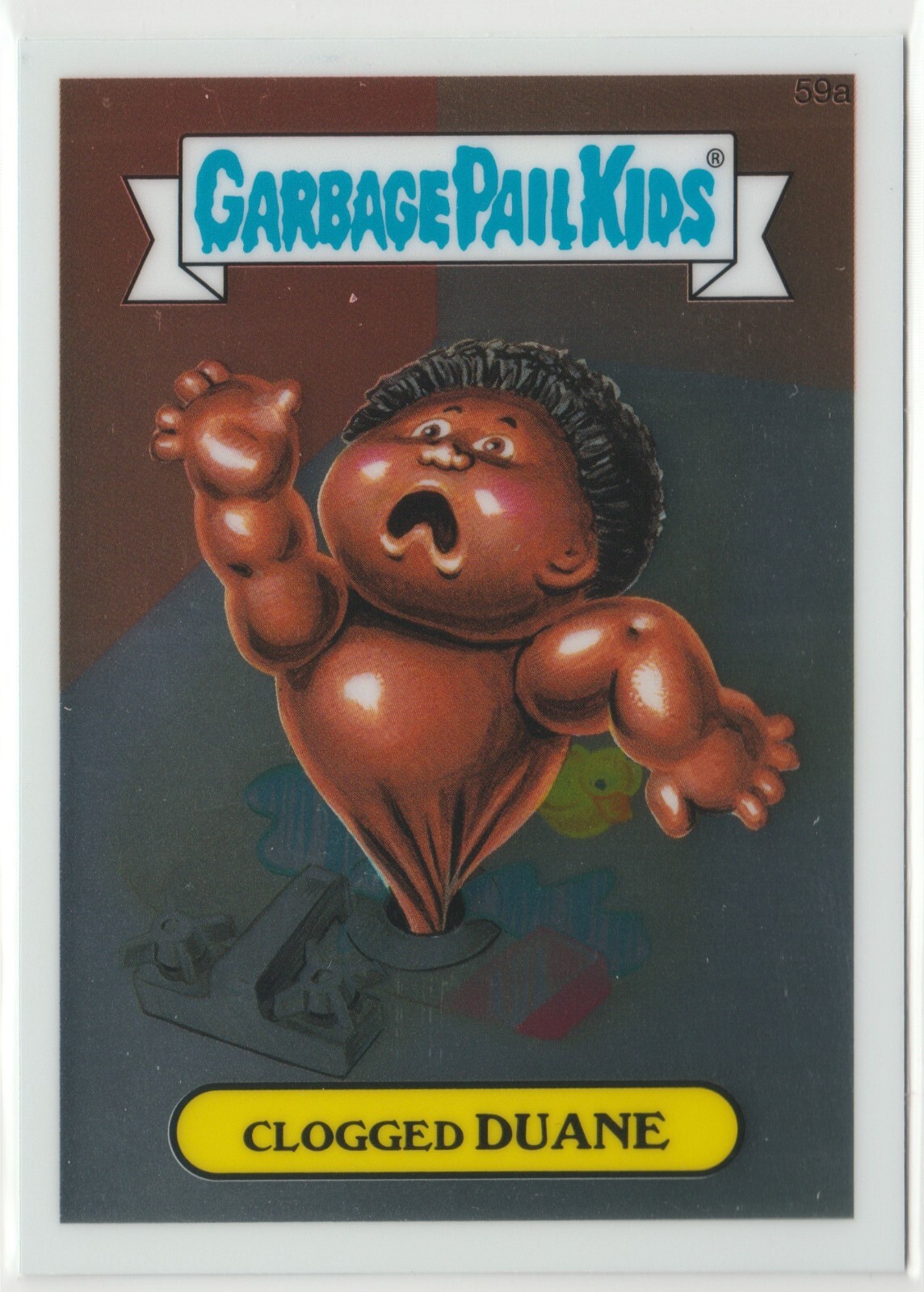 Duane #59a Garbage Pail Kids GPK 2014 Chrome Series 2 CS2 Clogged Card