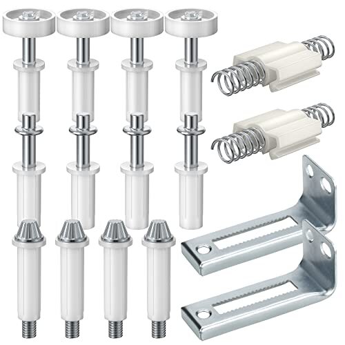 Bifold Door Hardware, 16PCS Bi-fold Closet Door Hardware Repair Tool Kit - Picture 2 of 8