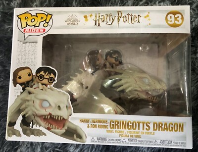 New Funko Pop! Rides Harry Potter, Hermione & Ron Riding the GRINGOTTS DRAGON | eBay