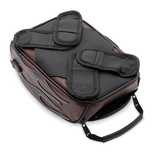 Motorcycle PU Leather Waterproof Oil Fuel Tank Magnetic Travel Bag Cruiser ATV - Picture 3 of 10