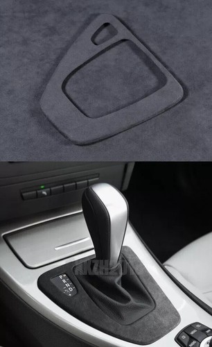 Real Suede Leather Car Gear Shift Panel Cover For BMW 3 Series E90 E92 E93 05-12 - Picture 3 of 3