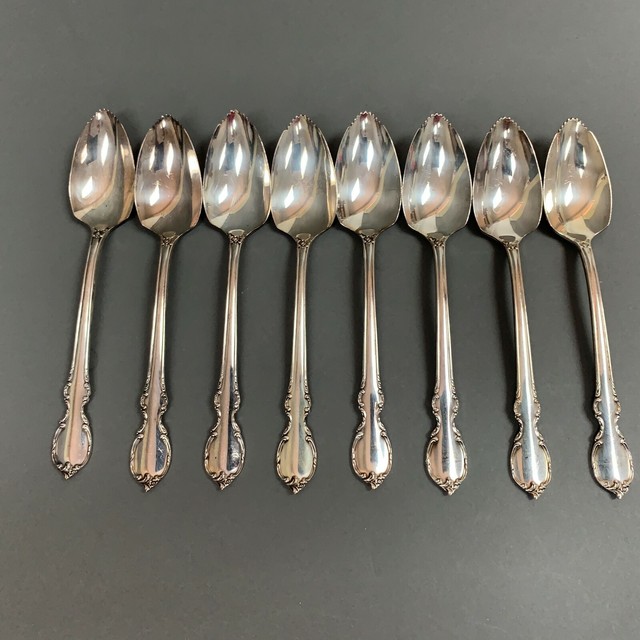 8 Rogers Bros 1847 Reflection Internl Silver Silverplate Fruit Spoons