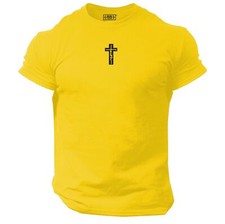 Faith Cross T Shirt Small Gym Clothing Bodybuilding Training Workout Boxing Top