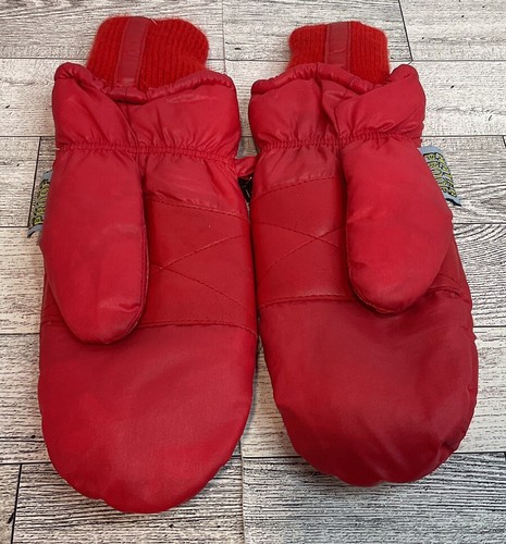 Wells Lamont Vintage Mittens, Size Large - Red & Cream Color, Waterproof - VTG - Picture 2 of 5