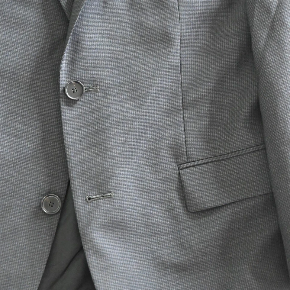 Hugo Boss 40S 33x29 Gray Check The Grand/Central2WE 3 Piece Vest Mens Suit - Image 3 of 4