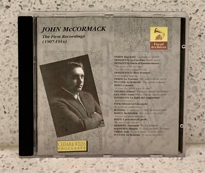 JOHN McCORMACK The First Recordings (1909-1914) (CD Vocal Archive)