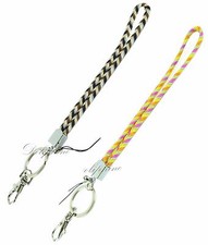 Chevron Rainbow Braided Wristlet Key fob with Key ring