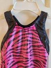 Snowflake Designs Black/Pink Animal Print Gymnastics Leotard Size CL Child Large — photo 4
