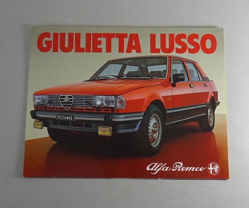 Prospetto/Brochure Alfa Romeo Giulietta Lusso 1,6/1,8/2,0 Tipo 116 1983
