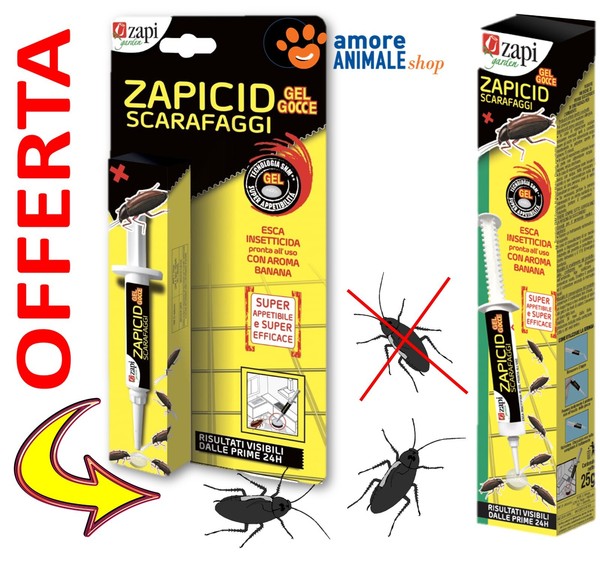Zapi Zapicid Gel Scarafaggi → Siringa Da 5 / 25 Gr Insetticida Gocce Pronto Uso-image