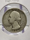 1934-P "Heavy motto" Washington Quarter Raw about good