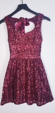 Beautiful Maroon Sequin Party Dress, size 3/4