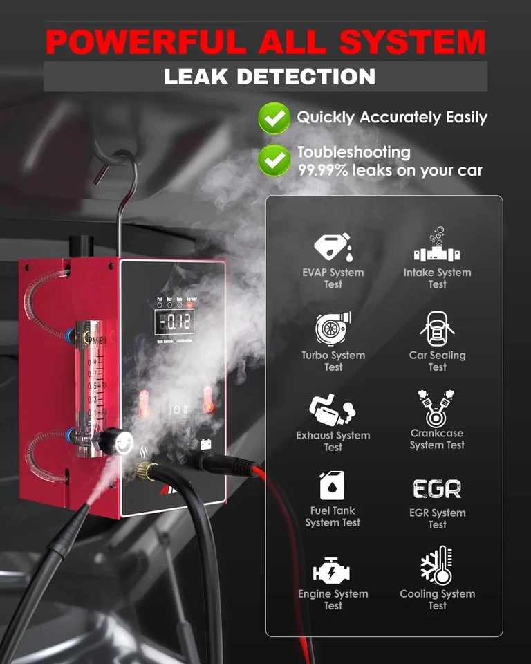 L300 Smoke Machine Tester Car with Built-in Air Pump Car Vacuum Leak Detector - Image 3 of 4