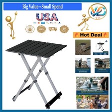 Folding 20In Aluminum Camping Table Portable Picnic Tailgating Outdoor