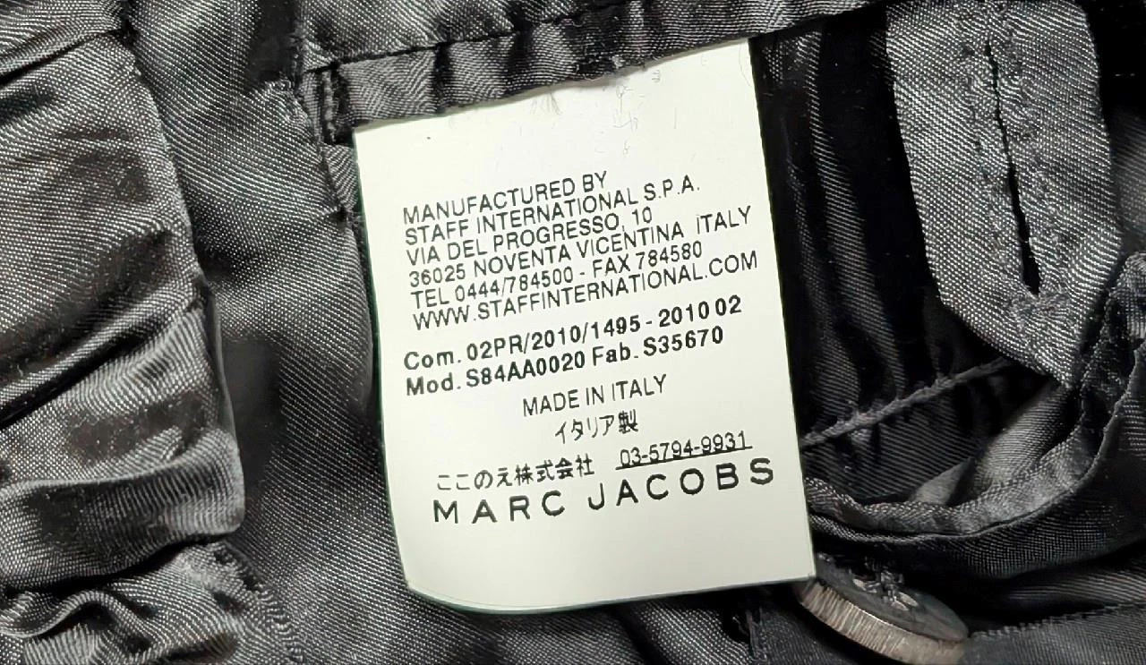 ITALY made MARC JACOBS double breasted 2XS black OVERCOAL wool 32R/34R runway image 6