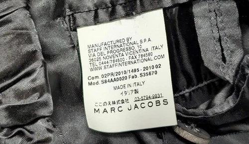 ITALY made MARC JACOBS double breasted 2XS black OVERCOAL wool 32R/34R runway image 6