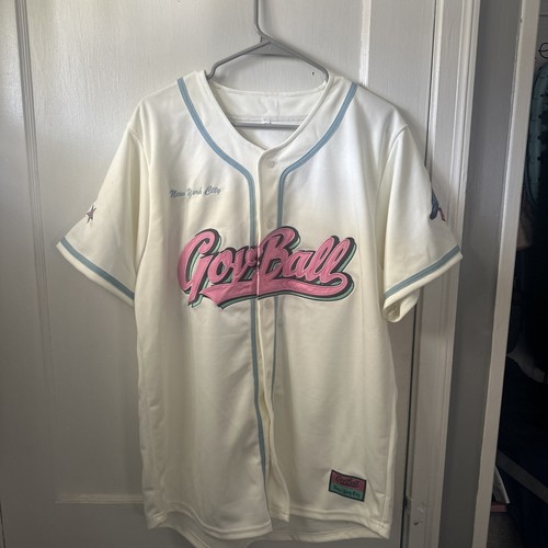 Gov Ball NYC 2025 Graphic Tan Gr. XL Beige Baseball Trikot Exclusive RAR Neu
