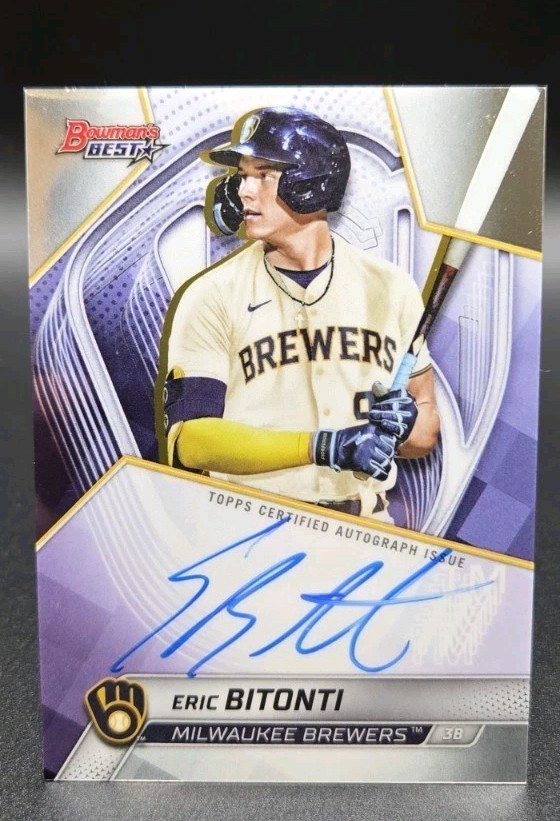 2025 Bowman's Best Eric Bitonti Best of 2025 Autographs RC Auto B25-EBI Brewers