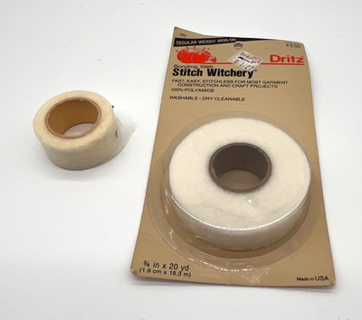 Dritz 222 Stitch Witchery Bonding Web Regular Weight 3/4'' X 20yd + partial roll