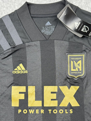 LA Football Club LAFC Aeroready YOUTH Soccer Jersey Black Size M