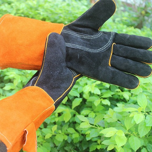 Grillhandschuhe Kuhspurhandschuhe Schwei?handschuhe Verdickte Schwei?handschuhe - Zdjęcie 7 z 16
