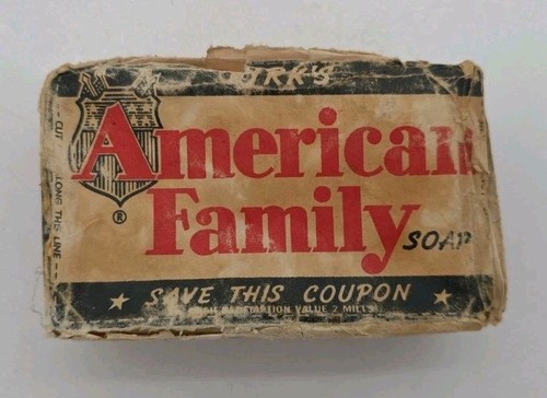 Kirks American Family soap, in original wax paper, great decor item Some Wear