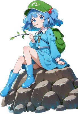 Nitori Kawashiro on Rock Vinyl Car Decal Sticker 7'' Weatherproof