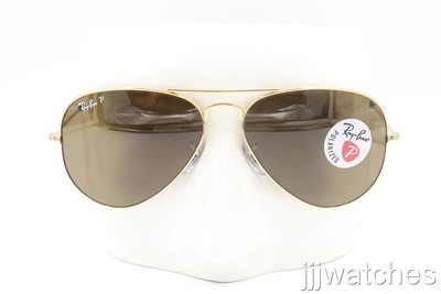 Ray-Ban Aviator Gold Metal Gradient Brown Polarized 