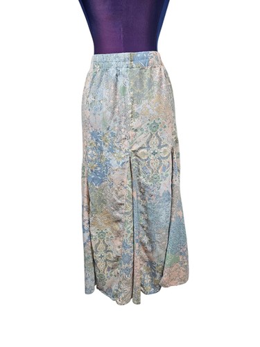 Multiples Pastel Floral Gored Midi Skirt Boho Cottagecore Aesthetic Size XL D93 - Picture 4 of 8
