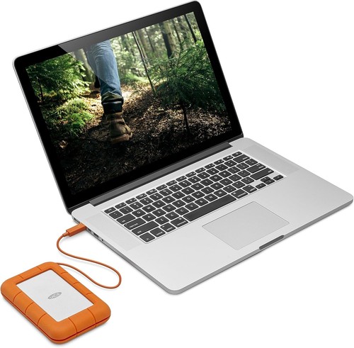 LaCie Rugged USB-C 4TB Portable External Hard Drive Drop Shock Rain Resistant - Afbeelding 8 van 10