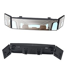 Rear View Mirror, 15-inch Clip on Rearview Mirrors, Wide Angle Large Silver
