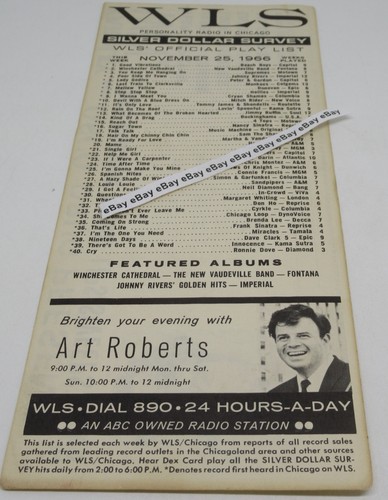 WLS Radio 89 Chicago TOP 45 Survey 25.11.1966 #1 Beach Boys / Good Vibrations