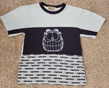 VTG 1990s Garfield Odie T-Shirt Kids Size 10 Color block All Over Print Paws